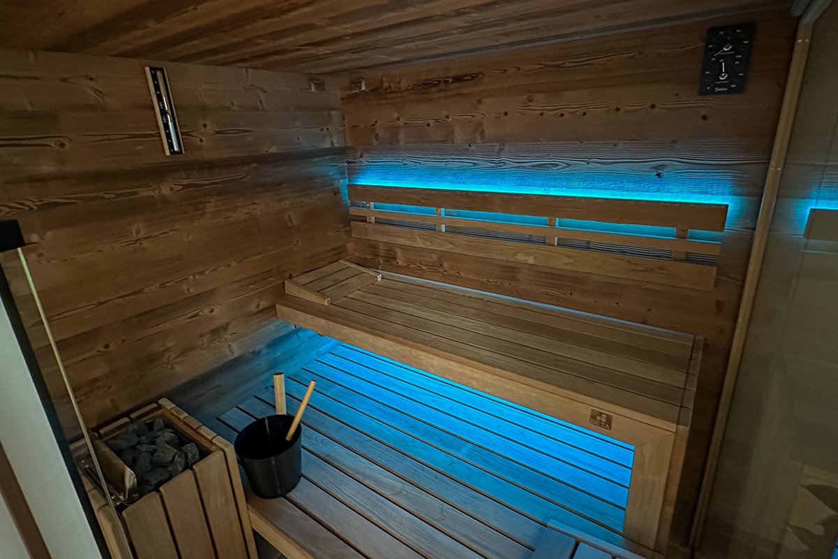 Finnische Sauna im Untergeschoss